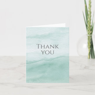 Carte De Remerciements Pastel Sage Vert Aquarelle Art
