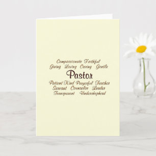 CARTE DE REMERCIEMENTS PASTOR
