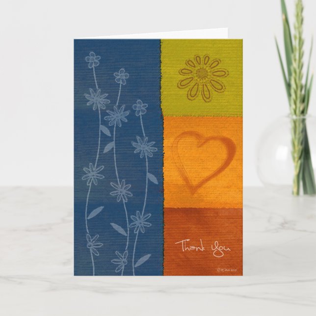 Carte De Remerciements Patchwork Flowers2 (Devant)