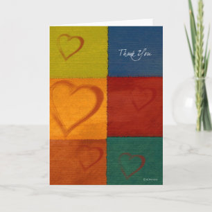 Carte De Remerciements Patchwork Hearts-ThankYou