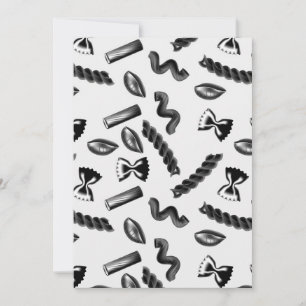 Carte De Remerciements Pâtes Diversité Grises Alimentation Italienne Oeuv