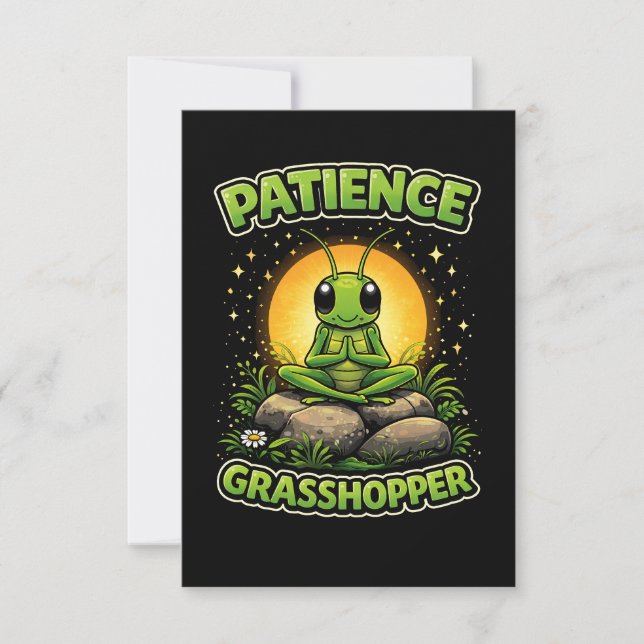 Carte De Remerciements Patience Sauterelle (Devant)