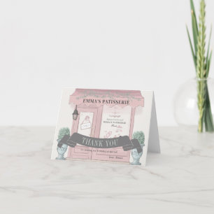 Carte De Remerciements pâtisserie Paris Pink Anniversaire