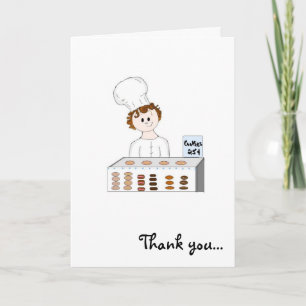 Carte De Remerciements Pâtissier