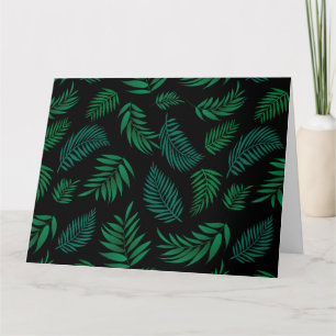 Carte De Remerciements Pattern Tropical Leaves