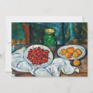 Carte De Remerciements Paul Cezanne - Nature morte aux cerises et aux pêc