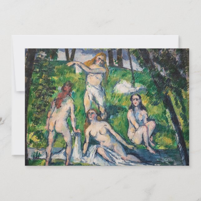 Carte De Remerciements Paul Cezanne - Quatre Bathers (Devant)
