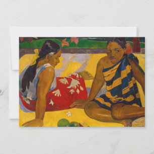 Carte De Remerciements Paul Gauguin - Parau Api / Quoi de neuf ?