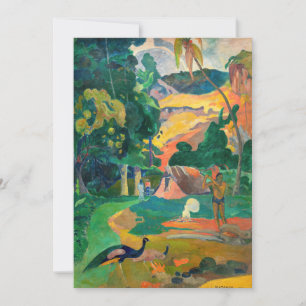 Carte De Remerciements Paul Gauguin - Paysage aux paons / Matamoe