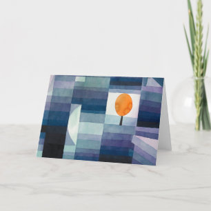 Carte De Remerciements Paul Klee Abstrait Tree Blue Peinture