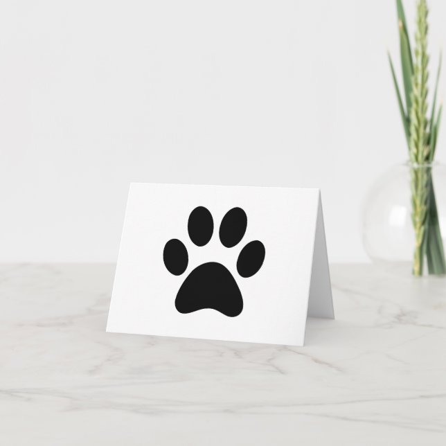 CARTE DE REMERCIEMENTS PAW PRINT (Devant)