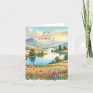 Carte De Remerciements Paysage à l'aquarelle Sympathie