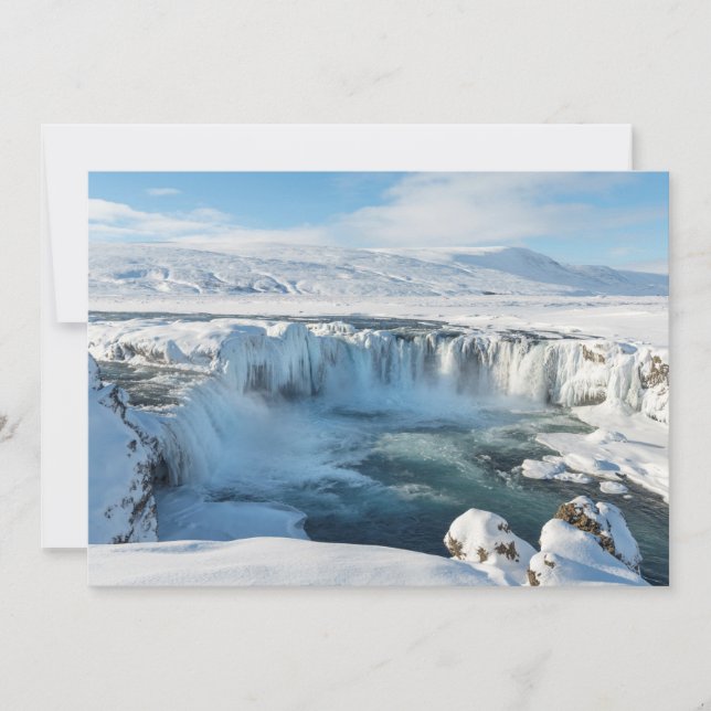 Carte De Remerciements Paysage de la cascade de Godafoss (Devant)