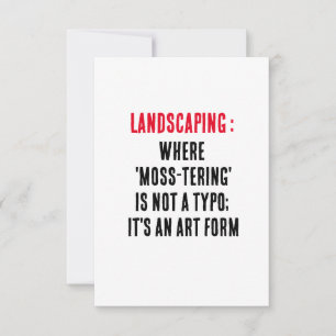 Carte De Remerciements Paysage Là où le "moss-tering" n'est pas une faute