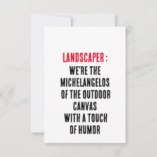 Carte De Remerciements Paysage Nous sommes les Michelangelos de l'extérie
