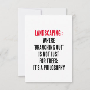 Carte De Remerciements Paysage Où "branchement" n'est pas seulement pour