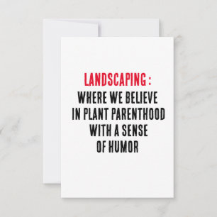 Carte De Remerciements Paysage Où nous croyons en la parentalité plante