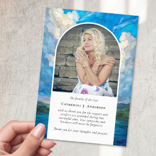 Carte De Remerciements Paysage Sky Memorial Photo Sympathy Funérailles