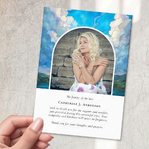 Carte De Remerciements Paysage Sky Memorial Photo Sympathy Funérailles