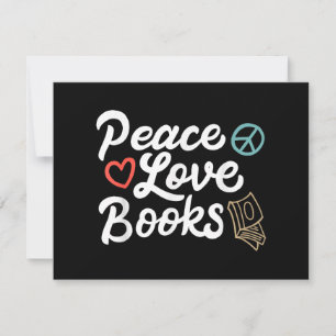 Carte De Remerciements Peace Looks Geeky & Cute Reading