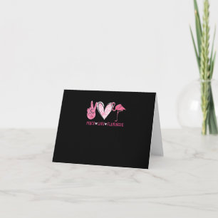 Carte De Remerciements Peace Love Flamingo   Flamingo Lover