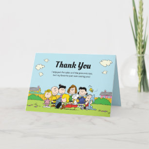 Carte De Remerciements Peanuts   Charlie Brown et Gang Anniversaire