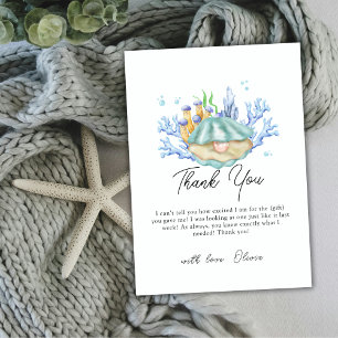 Carte De Remerciements Pearl Girly Ocean sous le Baby shower marin