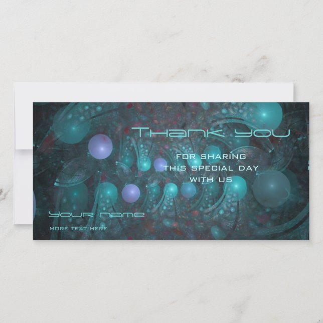 Carte De Remerciements Peau Alien 001 (Devant)