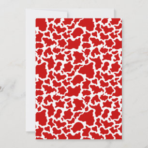 Carte De Remerciements Peau de vache couleur rouge agriculteurs amateurs
