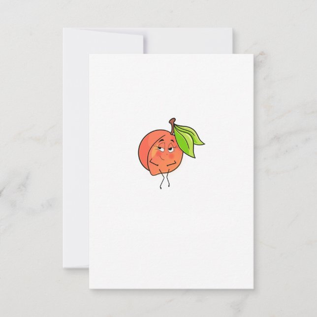 Carte De Remerciements Pêche, joues douces, thème fruit (Devant)