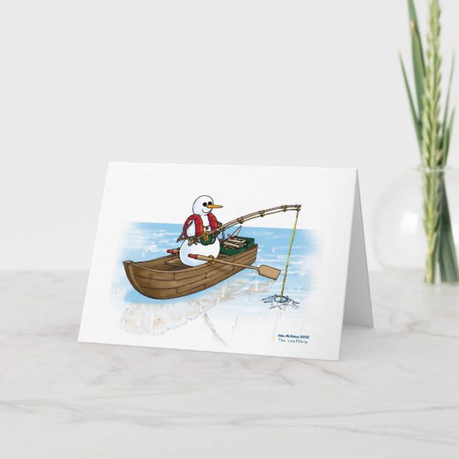 Carte De Remerciements Pêche sur glace sur glace (Devant)