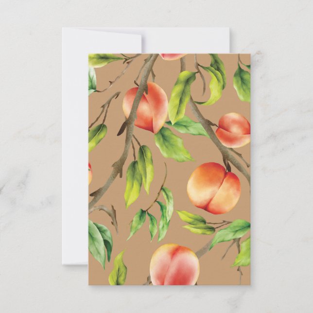 Carte De Remerciements Pêches sur l'arbre (Devant)