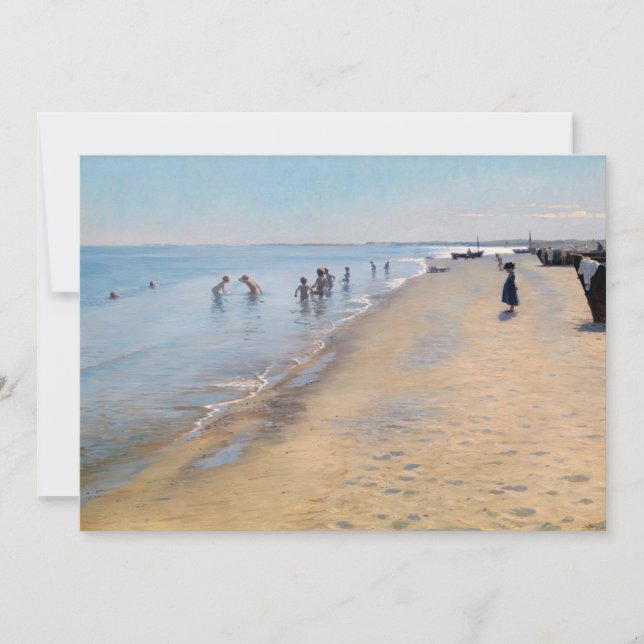 Carte De Remerciements Peder Severin Kroyer - Jour d'été à Skagen Beach (Devant)