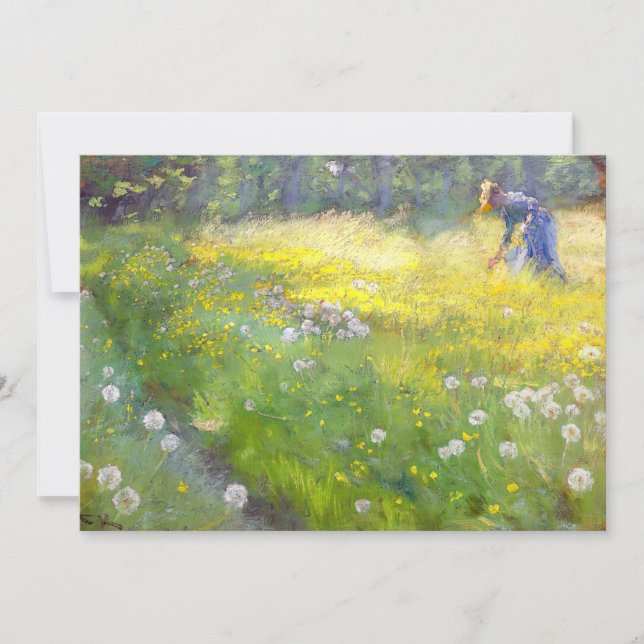 Carte De Remerciements Peder Severin Kroyer - Marie Kroyer dans le jardin (Devant)