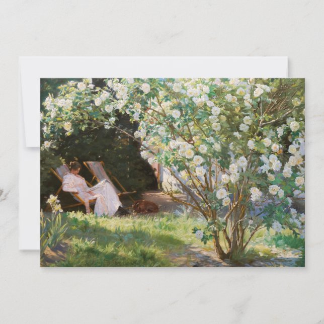 Carte De Remerciements Peder Severin Kroyer - Roses (Devant)