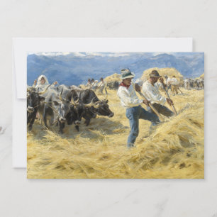 Carte De Remerciements Peder Severin Kroyer - Threshing dans les Abruzzes