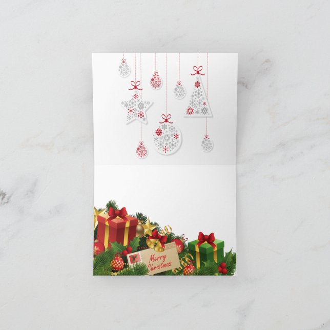 Carte De Remerciements Peeking Santa – Festive Christmas Clipart for Card (Intérieur)