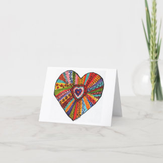 Carte De Remerciements peinture de coeur coloré lumineux #3