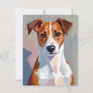 Carte De Remerciements Peinture de Jack Russell Terrier Chien Animal de c