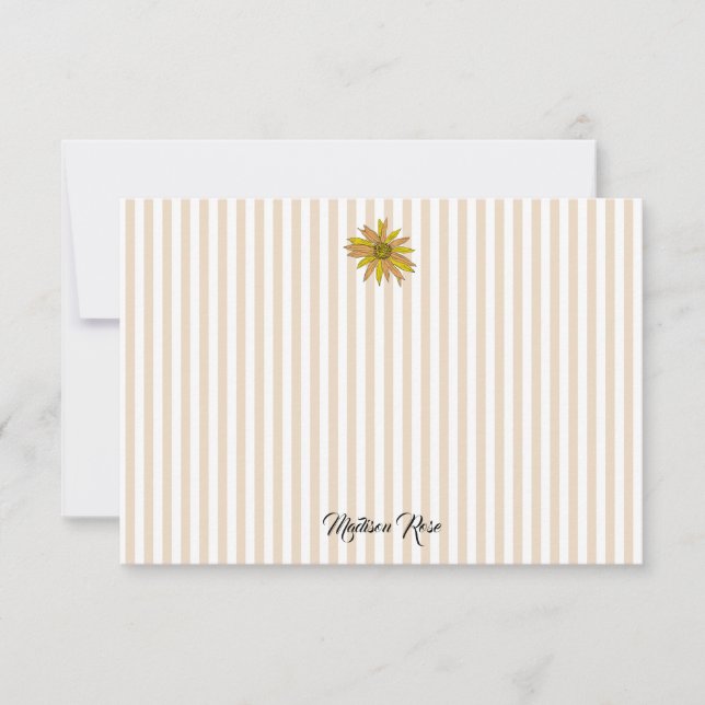 Carte De Remerciements Peinture de la marguerite personnalisée (Devant)