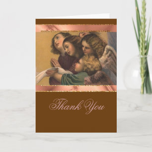 Carte De Remerciements Peinture des anges vintages