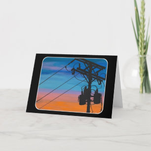 Carte De Remerciements Peinture 'Sunset Hum' sur une 