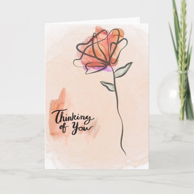 Carte De Remerciements Penser à vous Sympathy Condolences Card (Devant)