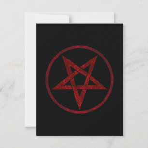 Carte De Remerciements Pentagram Red Devil