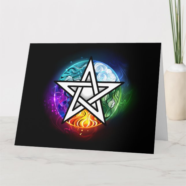 Carte De Remerciements pentagramme du Wiccan (Devant)