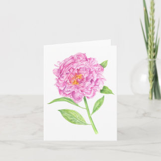 Carte De Remerciements Peony Botanical