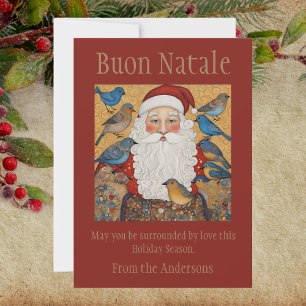 Carte De Remerciements Père Noël Buon Natale Noël Salutation