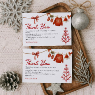 Carte De Remerciements Père Noël d'hiver