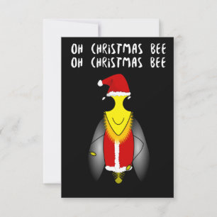 Carte De Remerciements Père Noël Honey Bee Christmas Card