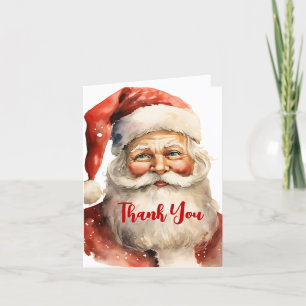 Carte De Remerciements Père Noël rétro